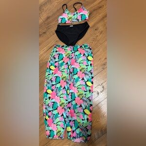 Girls Colorful Patterned Bikini Set